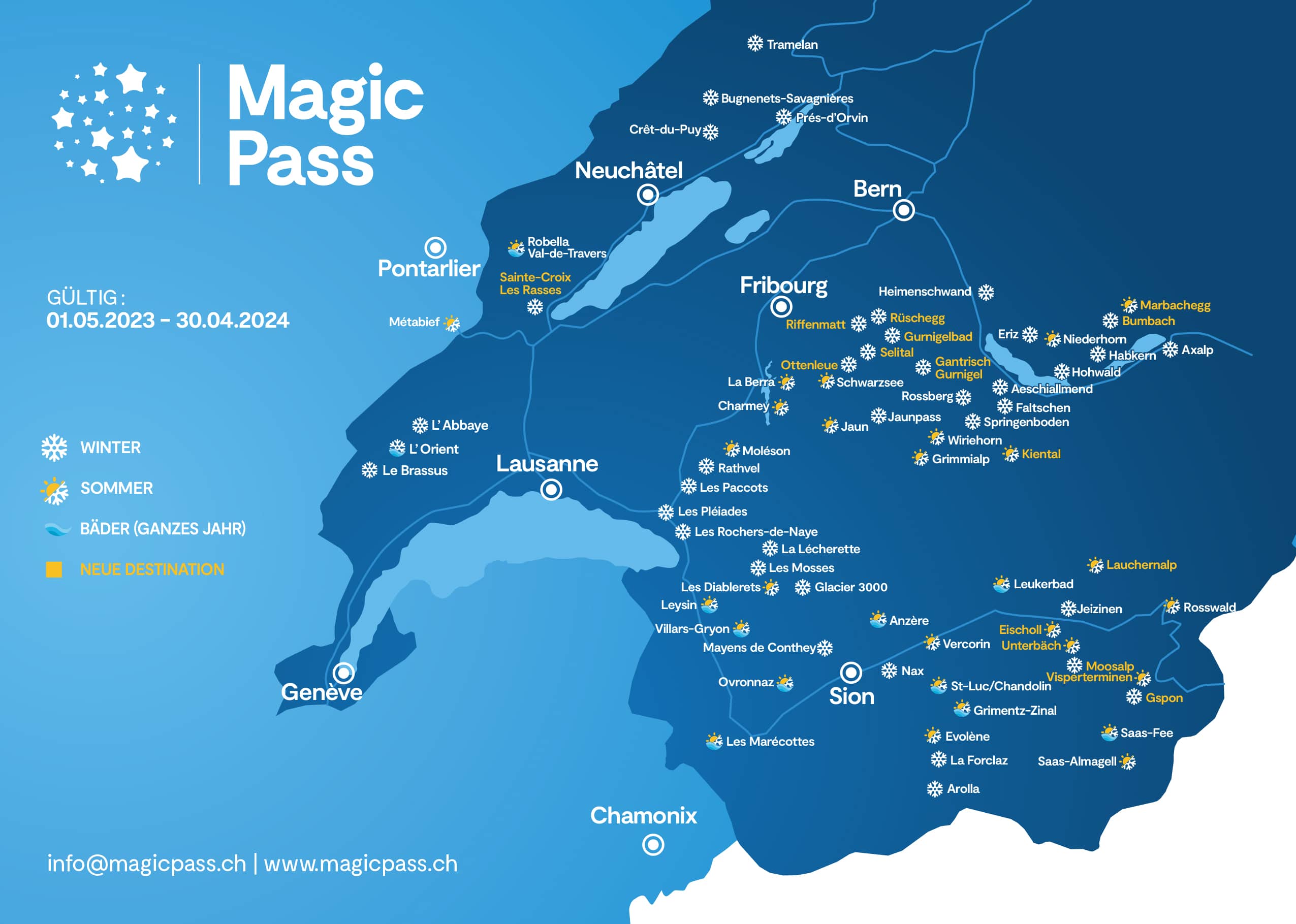 MagicPass teilnehmende Partner Karte 2023/2024